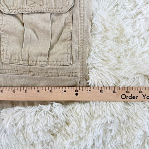 Denali Mens Khaki Cargo Shorts Size 36 Tan Cotton Blend Casual Outdoor Gorpcore - Picture 9 of 13